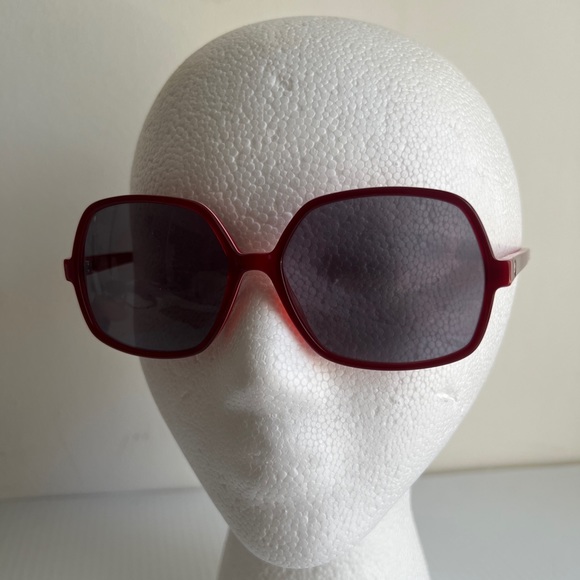 CERRUTI 1881 by NIGURA METZLER CER4003 C square red frame blk lenses - Picture 1 of 9